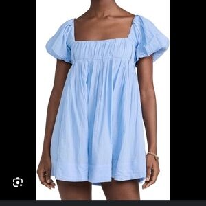 Blue Free People Marina Mini Dress
